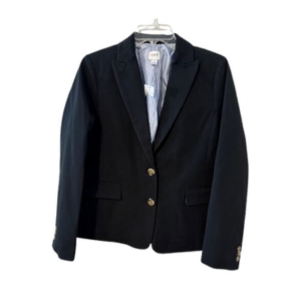 J. Crew Blazer Tailored Fit Two Buttons High Quality Classic Black Women's 6 NWT - Picture 4 of 16